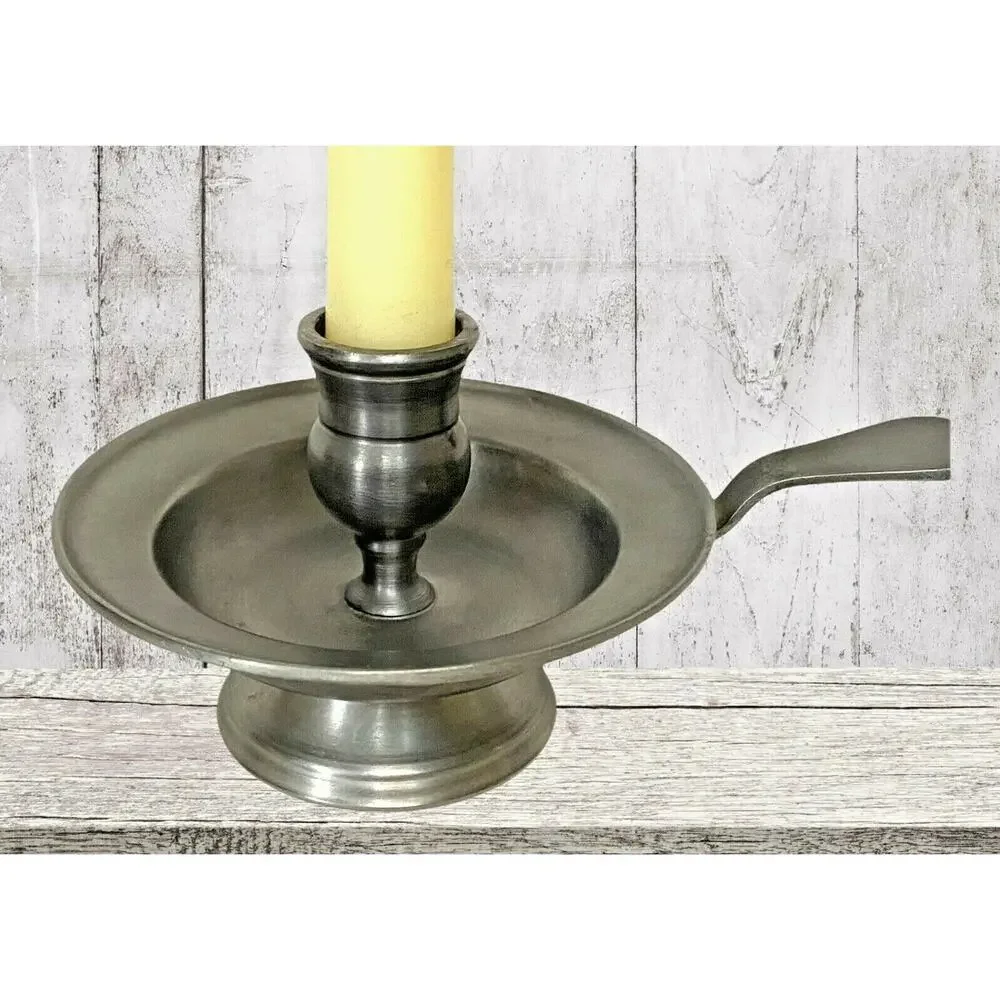 Vintage Kunstvol Koperwerk Souvenirs ETAIN 92% Pewter Candleholder Van Der Wee